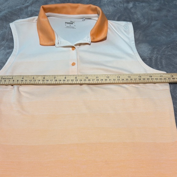 Puma Women's  Sleeveless Gradient Orange Golf Polo Sz: M; EUC - Picture 6 of 11
